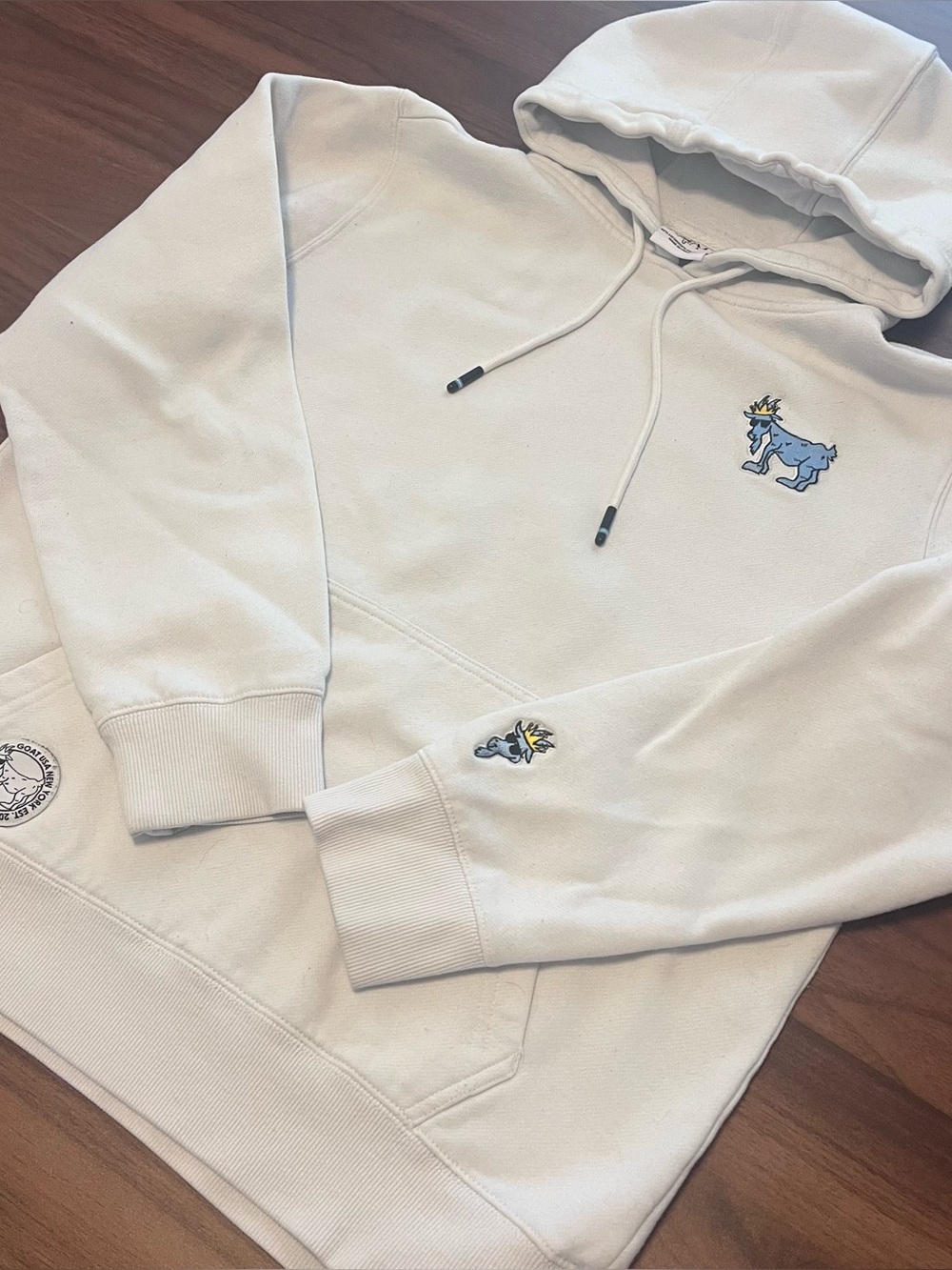 Men's White Goat USA Pullover Hoodie - M